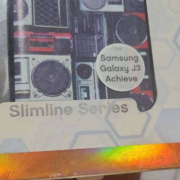 SYS Slimline Series Samsung Galazy K3 Achieve Black, silver,and Blue Phone Cases - Picture 5 of 14